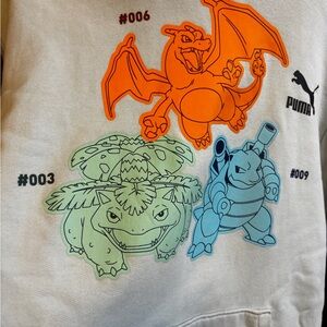 Puma Pokémon Hoodie with Charizard, Bulbasaur, Blastois Designs